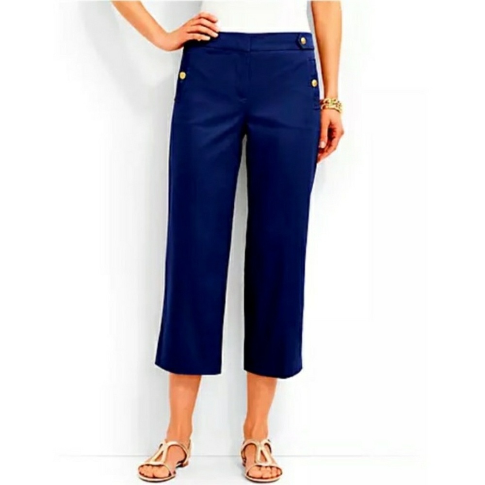 Talbots Navy Petite Cropped Pants